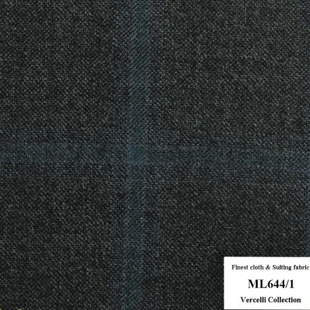 ML644/1 Vercelli CVM - Vải Suit 95% Wool - Xanh rêu Caro 